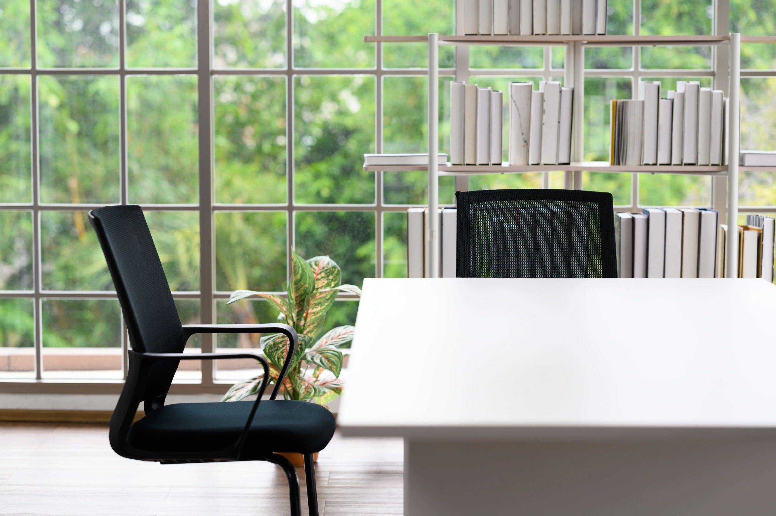Neat office workspace with organized desk